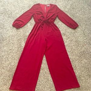 Burgundy Jumpsuit Size Large